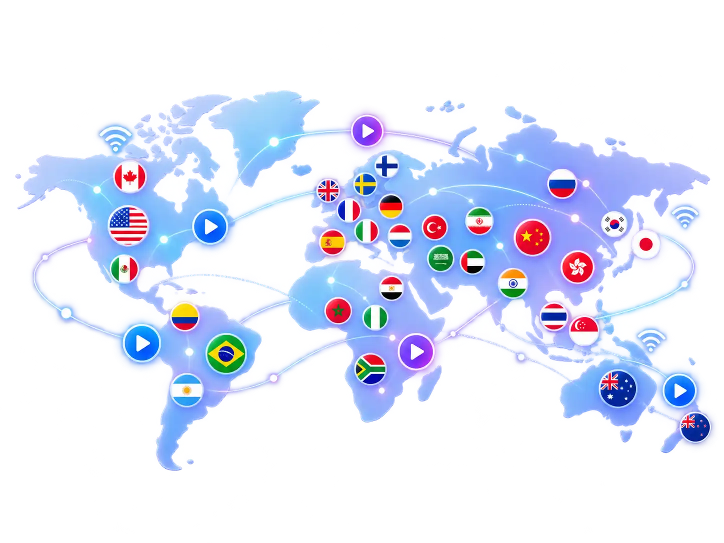 Mapa mundial de canais IPTV Tuga para Portugal